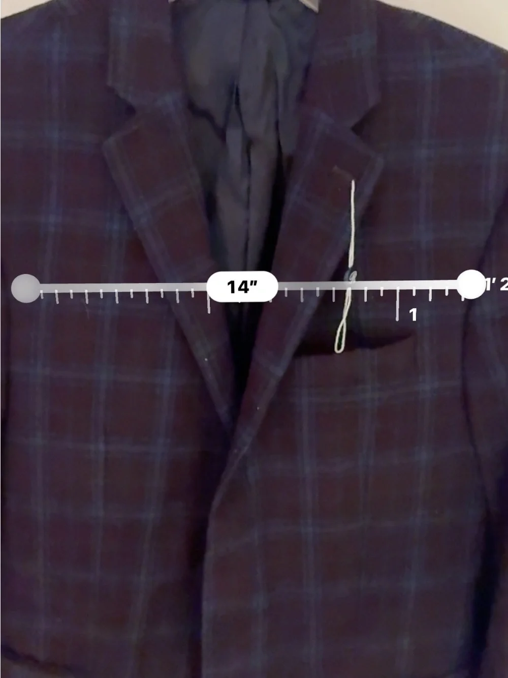 Ralph Lauren Brown Sport Coat with Blue Windowpane